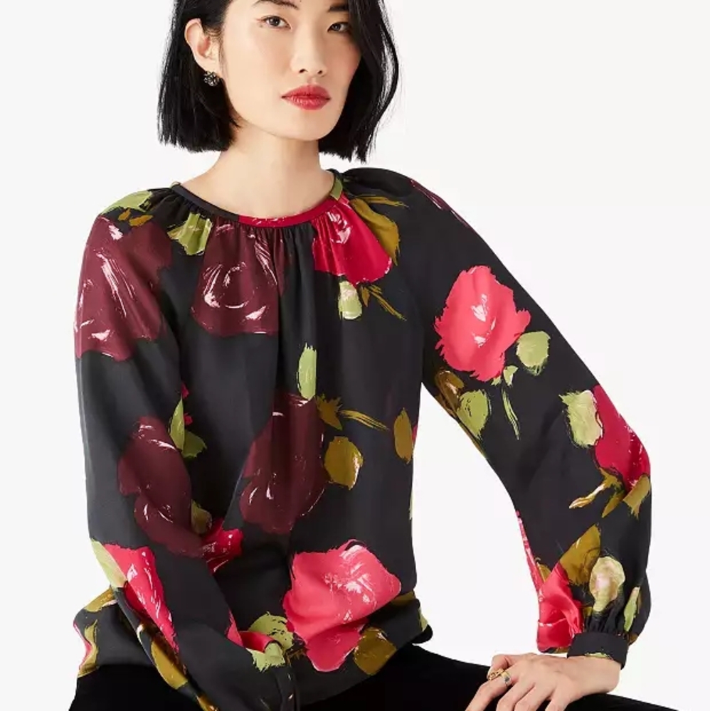 Kate Spade Just Rosy Keyhole Top